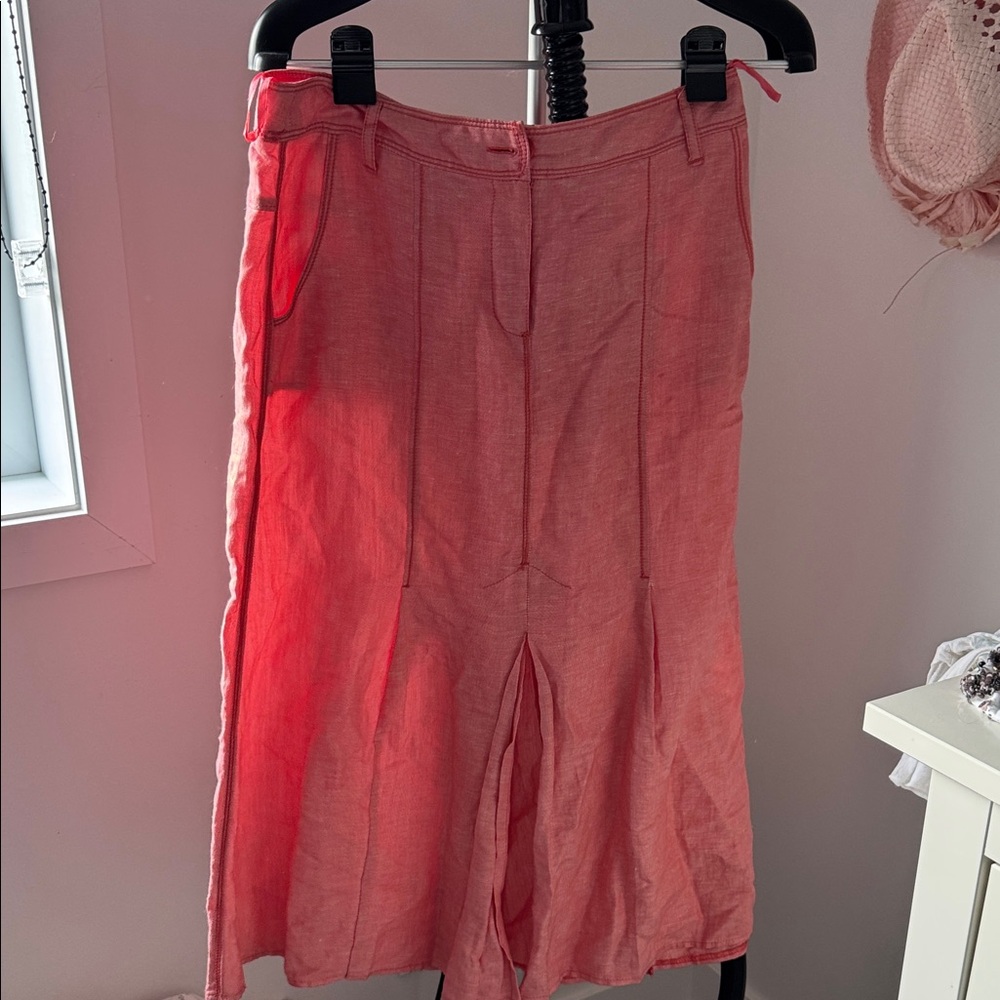 Apriori Women's midi coral color skirt